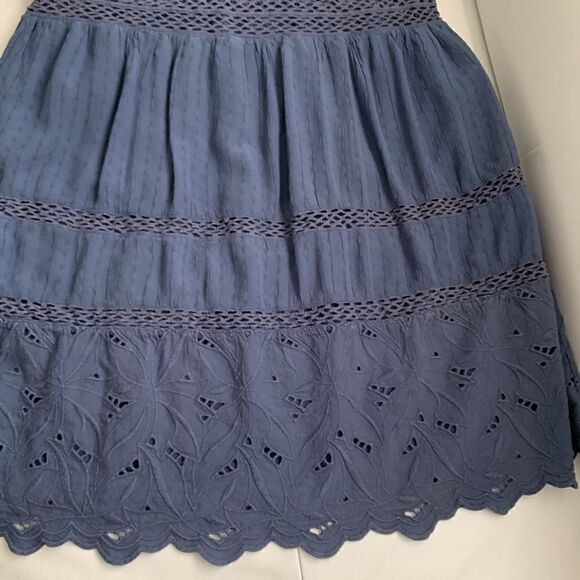 Abercrombie & Fitch Sleeveless Crochet Lace Viscose Mini Dress Size M - Picture 8 of 12